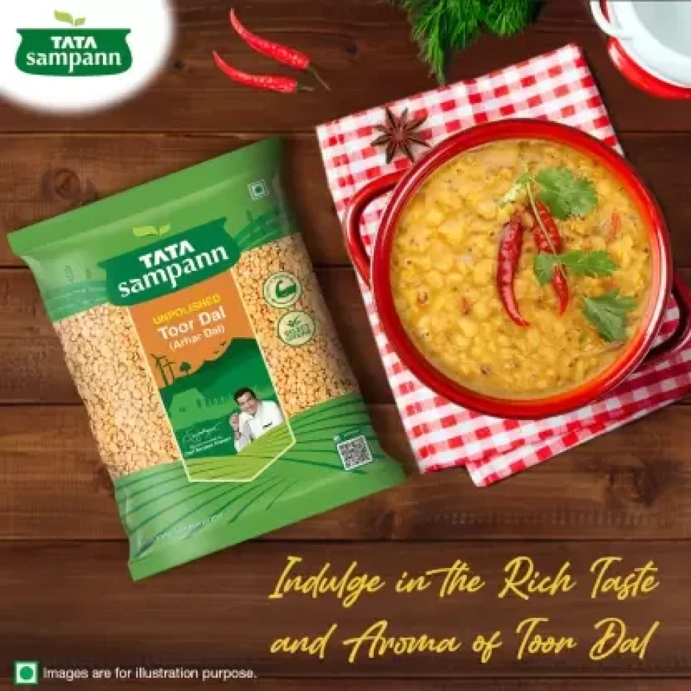 Tata Sampann Yellow Toor Arhar Dal Split 2kg